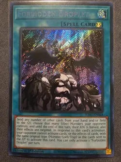 Forbidden Droplet RA01-EN064 1st Edition Yu-Gi-Oh! Secret Rare NM - Image 1