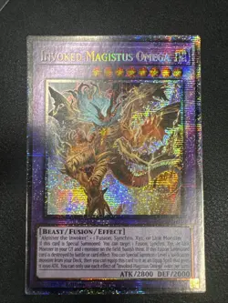Yu-Gi-Oh! Invoked Magistus Omega BPRO-EN100 Starlight Prismatic Rare N M - Image 1