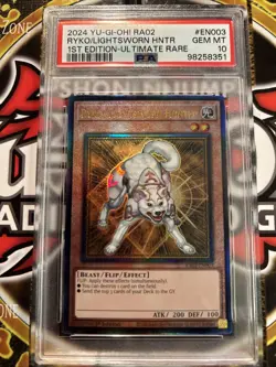 YuGiOh RYKO, LIGHTSWORN HUNTER RA02-EN003🔥PSA 10 GEM🔥1st ED-2024 ULTIMATE RARE - Image 1