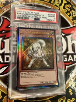 YuGiOh RYKO, LIGHTSWORN HUNTER RA02-EN003🔥PSA 10 GEM🔥1st ED-2024 ULTIMATE RARE - Image 5