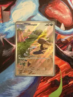 Phantasmal Flames Paldean Wooper Illustration Rare IR 102/094 Pokemon TCG Card - Image 1