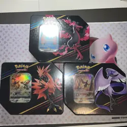 3 x Pokemon Crown Zenith Tins Galarian Birds Zapdos Articuno Moltres | Sealed - Image 1