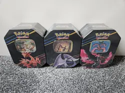 Pokemon Crown Zenith 3x Tins Galarian Birds Zapdos Articuno Moltres New & Sealed - Image 1