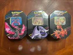 Pokemon TCG Crown Zenith Tins-Moltres, Articuno, Zapdos- Lot of 3 Tins- - Image 1