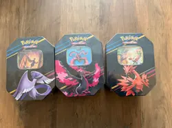 Pokemon - Crown Zenith Tins - SWSH Sealed - Moltres, Zapdos+Articuno 3 tin set - Image 1