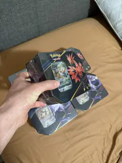Pokemon TCG 5 Crown Zenith Tins | 3 Zapdos + 2 Articuno Packs (few tiny tears) - Image 3