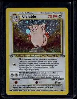 Pokemon TCG Clefable 1/64 Jungle Italian 1st Edition Rare Holo DMG - Image 1