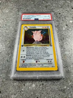 Pokemon TCG Cards 1st Edition Clefable 1/64 Jungle Holo Rare PSA 6 EX-MT - Image 3