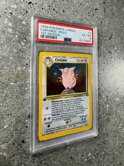 Pokemon TCG Cards 1st Edition Clefable 1/64 Jungle Holo Rare PSA 6 EX-MT - Image 4
