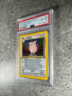 Pokemon TCG Cards 1st Edition Clefable 1/64 Jungle Holo Rare PSA 6 EX-MT - Image 5