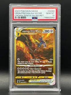 PSA Gem Mint 10-ORIGIN FORME DIALGA VSTAR GG68 Pokemon 2023 Crown Zenith EN - Image 1