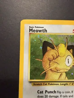 MP Meowth 10/53 Holo Black Star Promo WOTC 2000 GameBoy Pokemon card English - Image 2