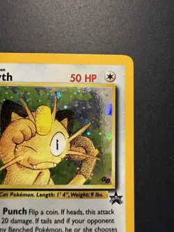 MP Meowth 10/53 Holo Black Star Promo WOTC 2000 GameBoy Pokemon card English - Image 5