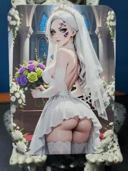 1/1 Only 1 Made Daki Wedding W/ Roses Demon Slayer Southern Customs Waifu Card - Image 1