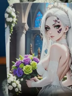 1/1 Only 1 Made Daki Wedding W/ Roses Demon Slayer Southern Customs Waifu Card - Image 2