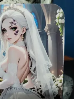 1/1 Only 1 Made Daki Wedding W/ Roses Demon Slayer Southern Customs Waifu Card - Image 3