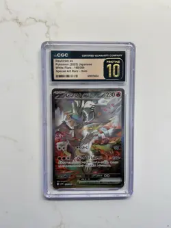 Pokemon Reshiram EX SAR 168/086 SV11W White Flare Card Japanese CGC Pristine 10 - Image 1