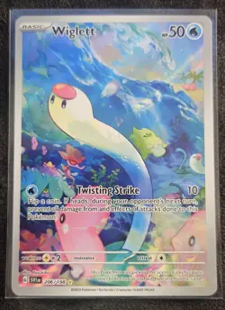 Wiglett Pokemon TCG Scarlet & Violet Card 206/198 IR Near Mint - Image 1