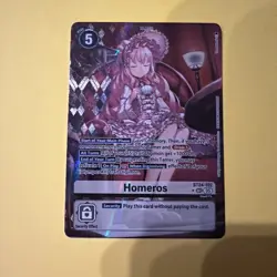 Homeros Alternate Art SEC BT24-102 NM Digimon Card Game Time Stranger - Image 1