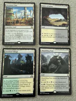 MTG Magic Colorless Land Lot 4 Inventors Fair Koilos Shambling Vent Village - Image 1