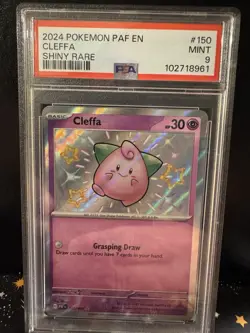 2024 Pokemon Cleffa 150/091 Sv: Paldean Fates Holo Shiny Rare Card PSA 9! - Image 1