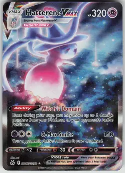 Pokemon Hatterene VMAX Ultra Rare Crown Zenith: Galarian Gallery GG47/GG70 NM - Image 1