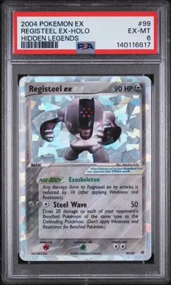 Registeel EX Holo 99/101 Hidden Legends 2004 Pokemon PSA 6 - Image 1