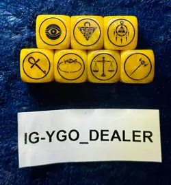 Yugioh YCS/WCQ SECRET CHASE Millennium Items Dice Complete Set! 7 Dice NM! - Image 1