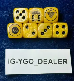 Yugioh YCS/WCQ SECRET CHASE Millennium Items Dice Complete Set! 7 Dice NM! - Image 2
