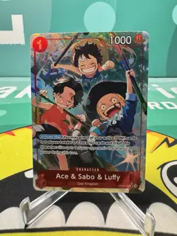Ace & Sabo & Luffy (Alternate Art) OP13-007 Carrying On His Will One Piece Foil - Image 1