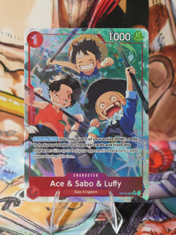 Ace & Sabo & Luffy (Alternate Art) OP13-007 Carrying On His Will One Piece Foil - Image 1