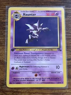Pokemon TCG Haunter Fossil 21/62 Non-Holo Rare 1st Edition - Image 1