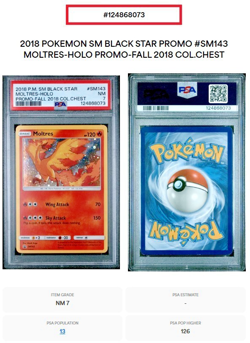 Moltres SM143 - Black Star Promo Holo - Fall 2018 Collector’s Chest - Pop 13 - Image 3