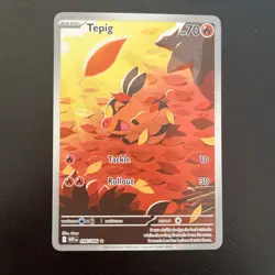 Pokemon Tepig 096/086 SV: White Flare Illustration Rare Holo TCG Card - Image 1
