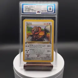 Tauros 1999 Jungle 1st Edition 47/64 Pokemon Card pokegrade 8 NM - MT Graded - Image 1