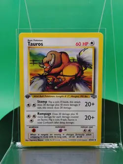 Tauros 47/64 1st Edition Jungle Set Uncommon 1999 English Pokemon Card WoTC - Image 1