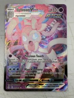 Pokemon TCG Sylveon Vmax SWSH07: Evolving Skies 075/203 Holo Ultra Rare NM - Image 1
