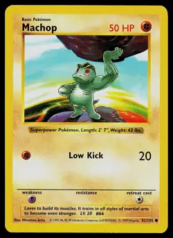 Pokemon Card - Machop Base Set (Shadowless) 52/102 Common - Image 1