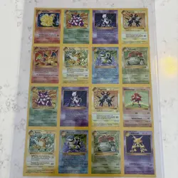 Pokemon Base Set Card Holo Uncut Cropped Sheet (See Description) - Image 1