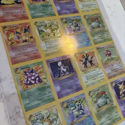 Pokemon Base Set Card Holo Uncut Cropped Sheet (See Description) - Image 4
