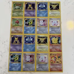 Pokemon Base Set Card Holo Uncut Cropped Sheet (See Description) - Image 1