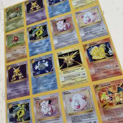 Pokemon Base Set Card Holo Uncut Cropped Sheet (See Description) - Image 2