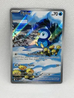 Pokemon TCG Holo Piplup #98 Pokemon Phantasmal Flames NM - Image 1