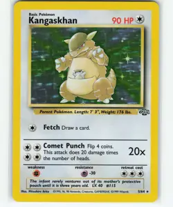 Kangaskhan Holo Rare 1999 Jungle 5/64 TCG Pokemon Vintage (NM) - Image 1