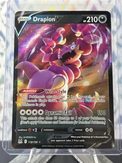 Pokemon TCG Drapion V Lost Origin 118/196 Holo Ultra Rare NM - Image 1