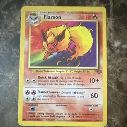 Pokemon TCG Flareon Jungle 19/64 Regular 1999 Rare LP/NM - Image 1