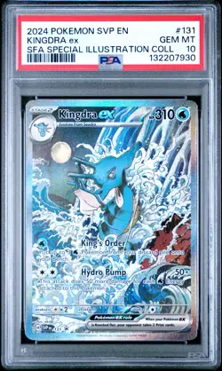 2024 POKEMON SVP EN-SV BLACK STAR PROMO #131 KINGDRA EX PSA 10 - Image 1