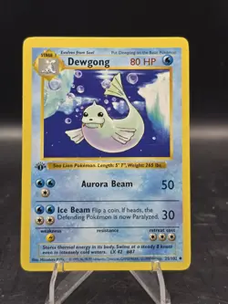 Pokemon TCG Dewgong 25/102 1st Edition Shadowless Base Set LP - Image 1
