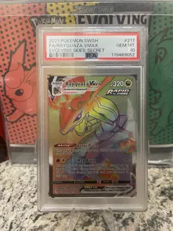 Rayquaza VMAX Rainbow #217/203 Pokemon Evolving Skies - PSA 10 Gem Mint - Image 2