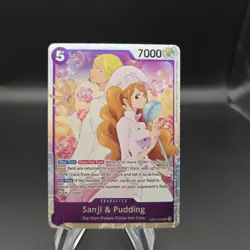 One Piece TCG English Sanji and Pudding EB02-035 SR Anime 25th Collection - Image 1